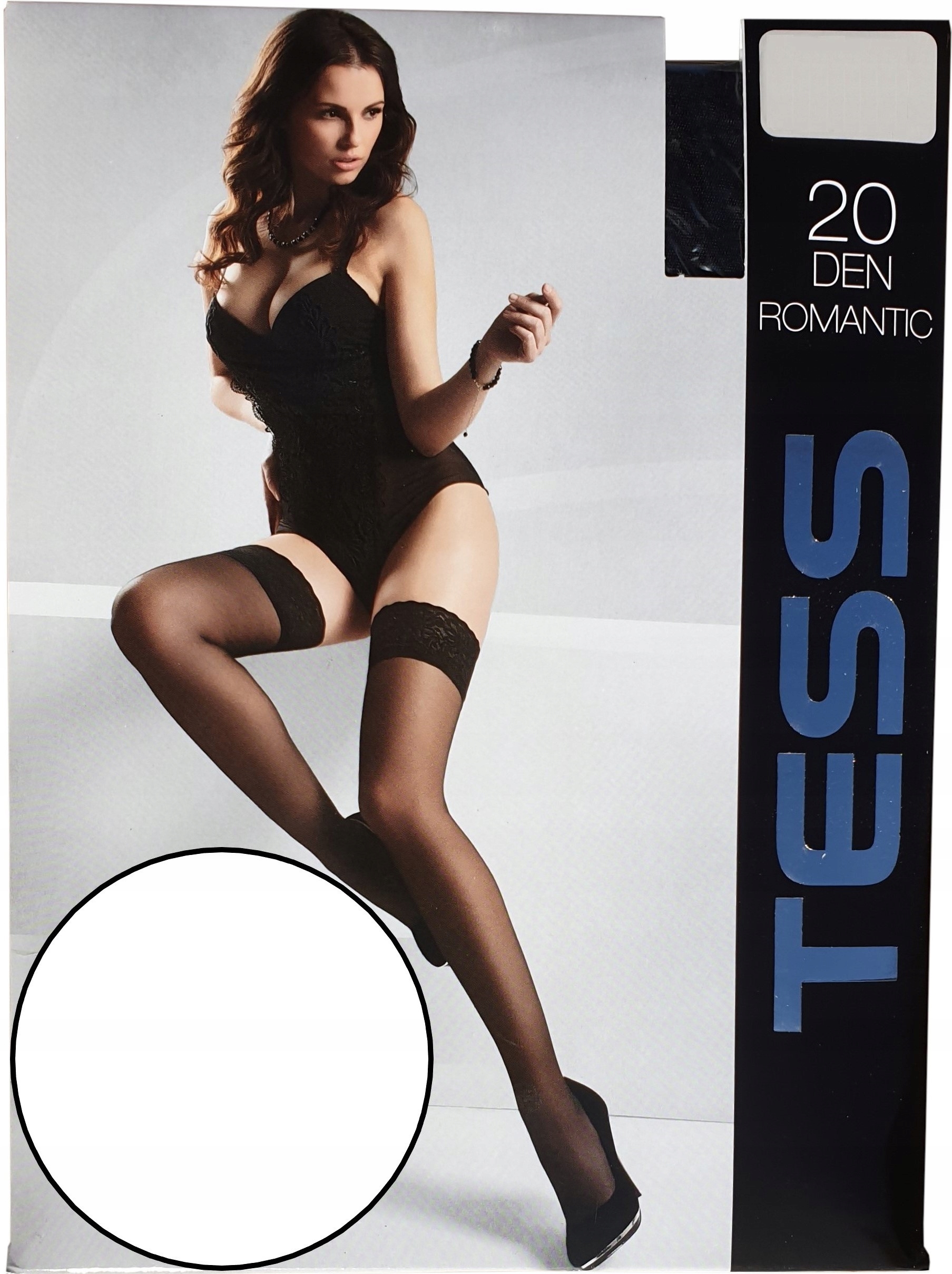 

Pończochy samonośne Lycra 20 Den Tess 3/4 Białe