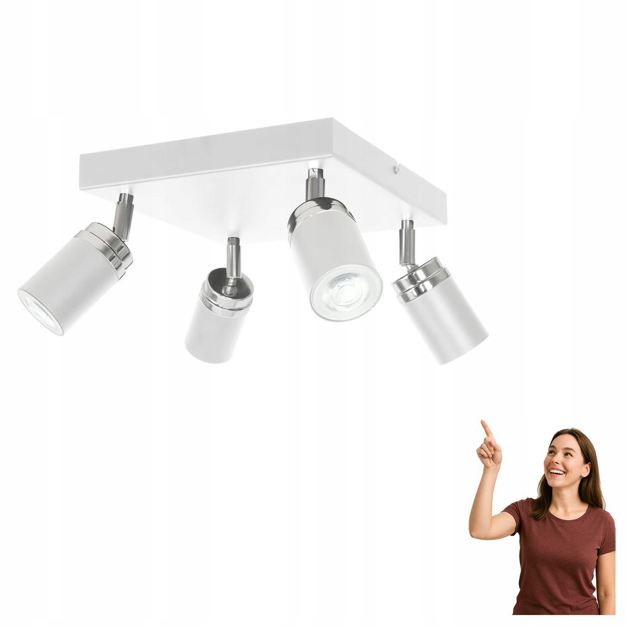 Čtvercová reflektorová spotová lampa Reno 5139 Luminex