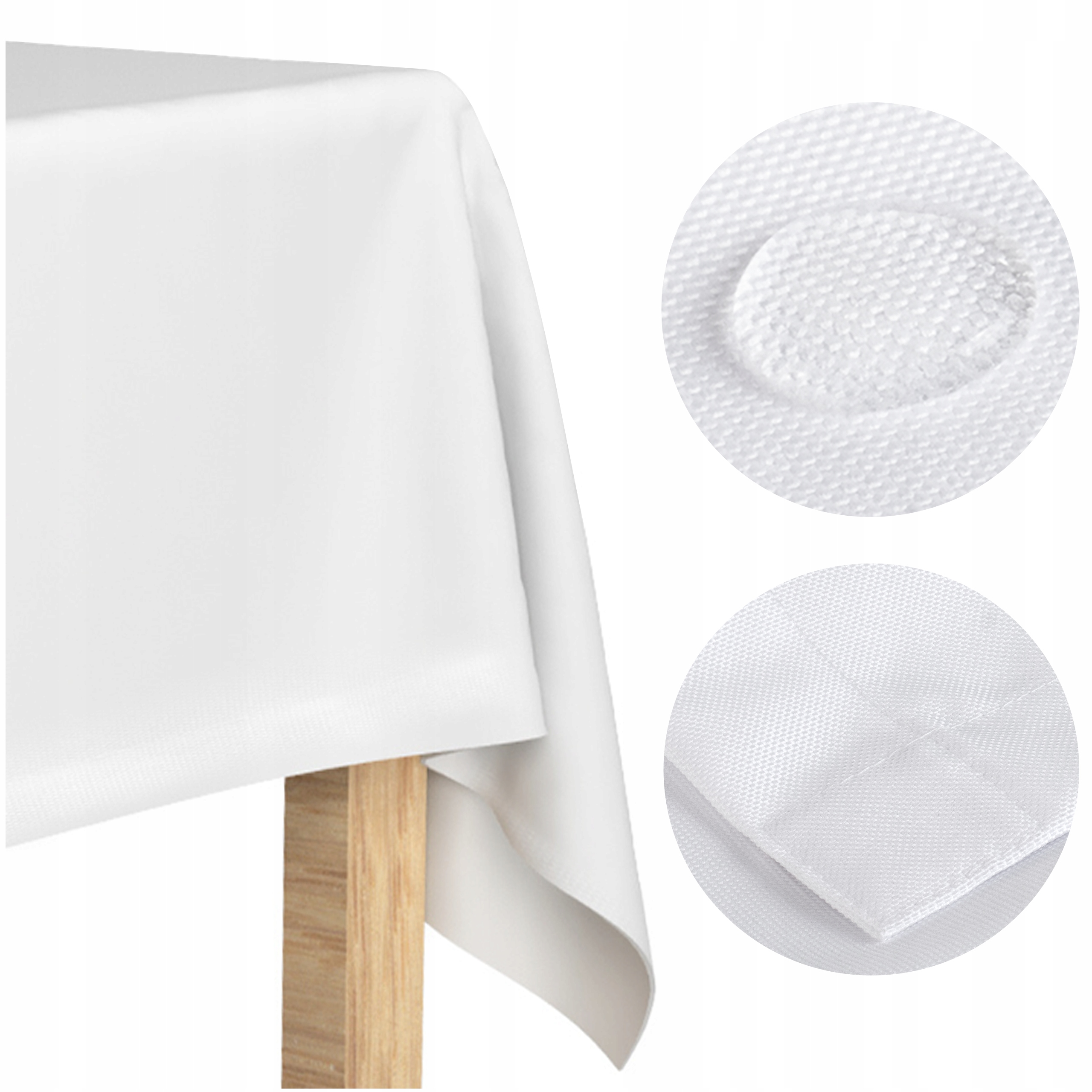 

Obrus 140x340 plamoodporny Klasyczny biały biel
