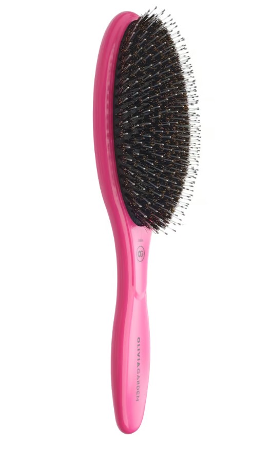 Olivia Garden Péče Oválný kartáč s kančími a nylonovými štětinami Pink Ion Brush