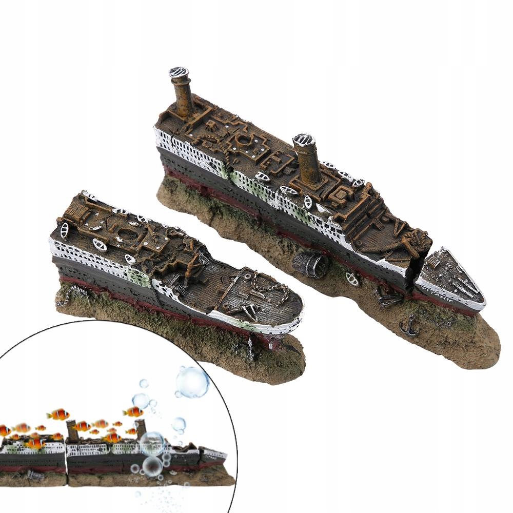 Levně Titanic Loď Vrak Lodi Akvarijní Ozdoba Akvarijní Dekorace 38.5 CM