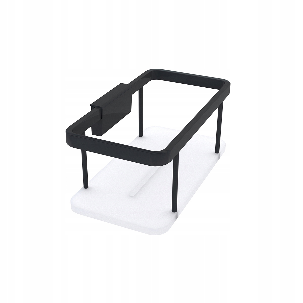 Nimco Kibo Čierna čierna polica do sprchy 20 cm s ohrádkou Ki-14015-B-90