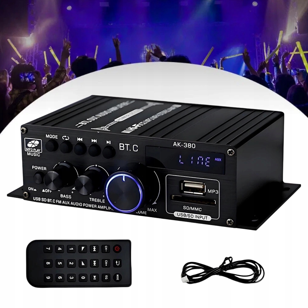 Zesilovač Stereofonního Zvuku Bluetooth 5.0 Hifi Pro Domácí Automobil 12V