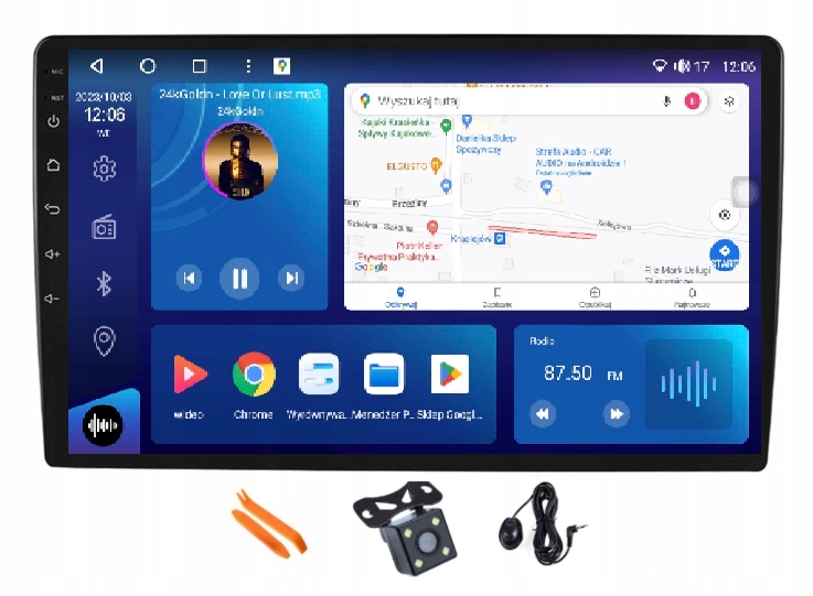 Radio Android Nawigacja Qled Carplay Toyota 4RUNNER Camry Fortuner Tunda