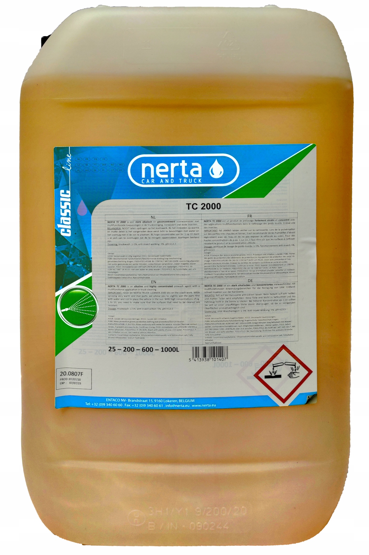 

Nerta TC2000 Piana Aktywna Do Mycia Ciężarówek 25L