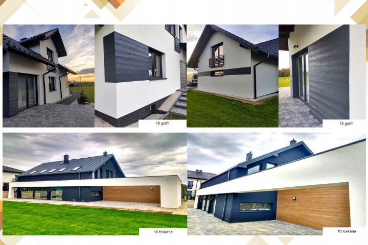 IMITACJA DREWNA DESKA ELEWACYJNA ELASTYCZNA PRÓBKI Marka Dekorline