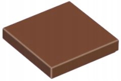 LEGO GŁADKA 2X2 - CIEMNOBRĄZOWA NR. 3068B - 1SZT.