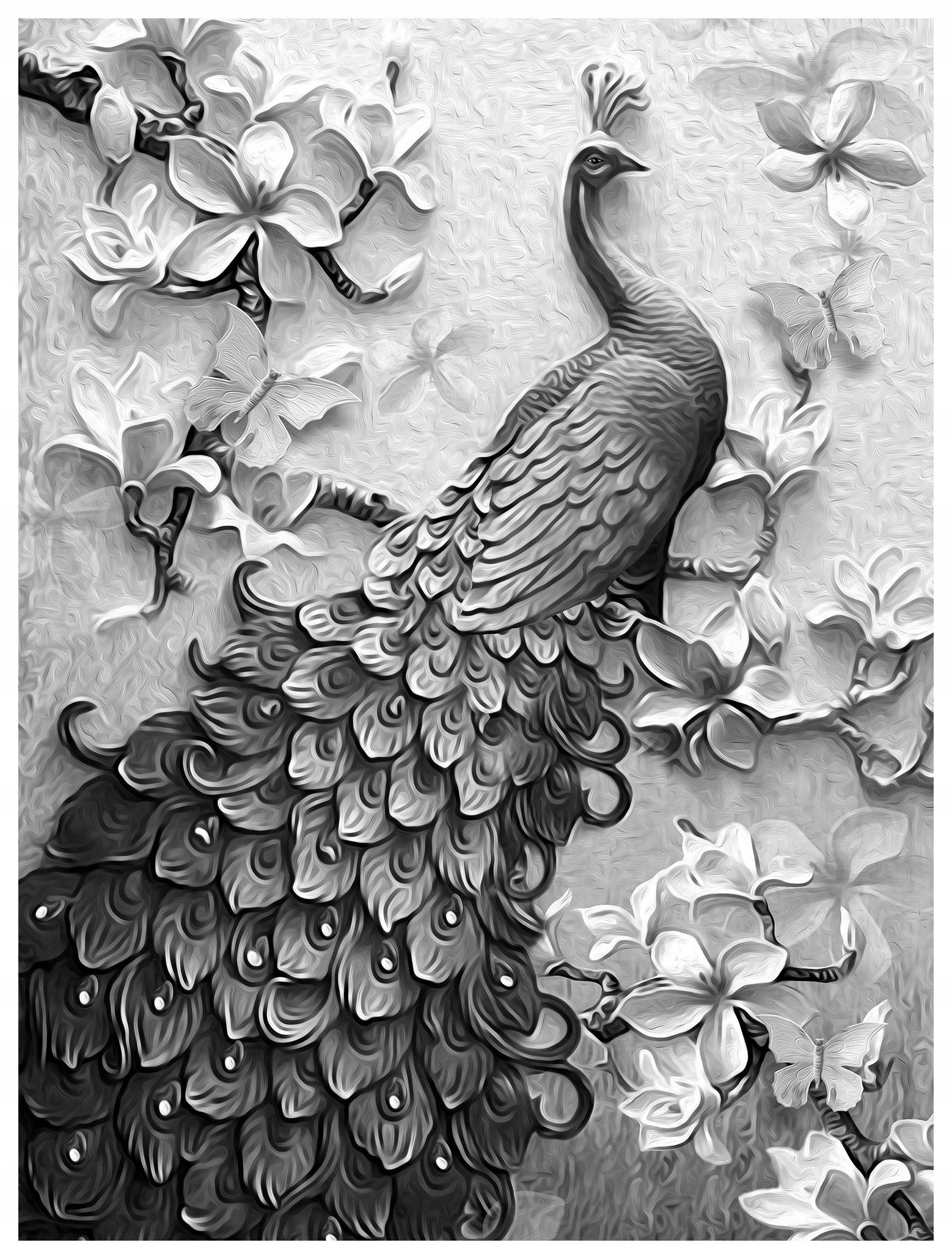 Fototapeta Paw Magnolie Motýle Cz-B Lisovanie vinylová socha 184x254 lepidlo