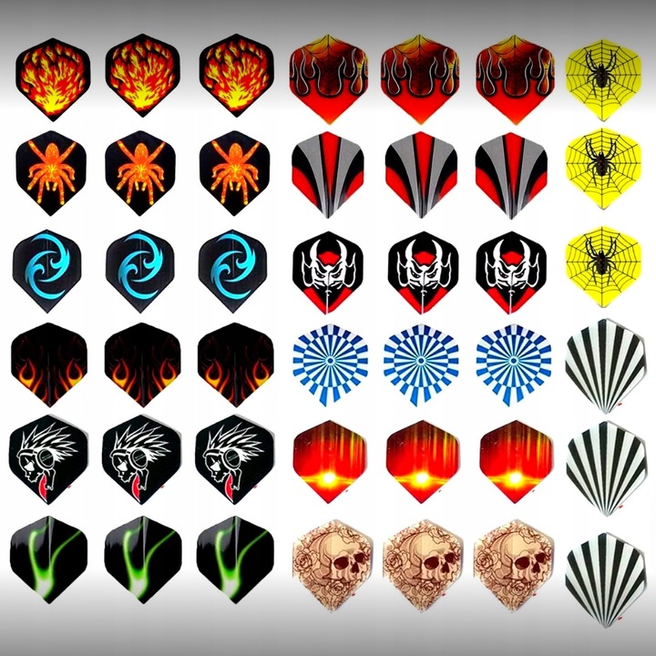 ZESTAW 12 RZUTEK DO DARTA 100 GROTÓW + 42 PIÓRKA RZUTKI DART GRA PALETKI EAN (GTIN) 5905214413118