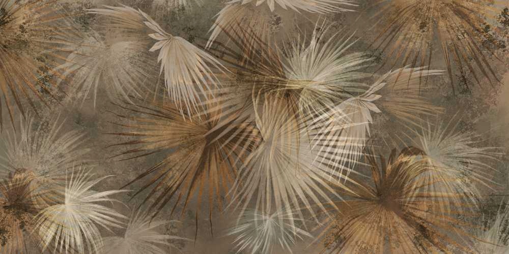 FOTOTAPETA NA WYMIAR GRAFIKA KWIATY liście