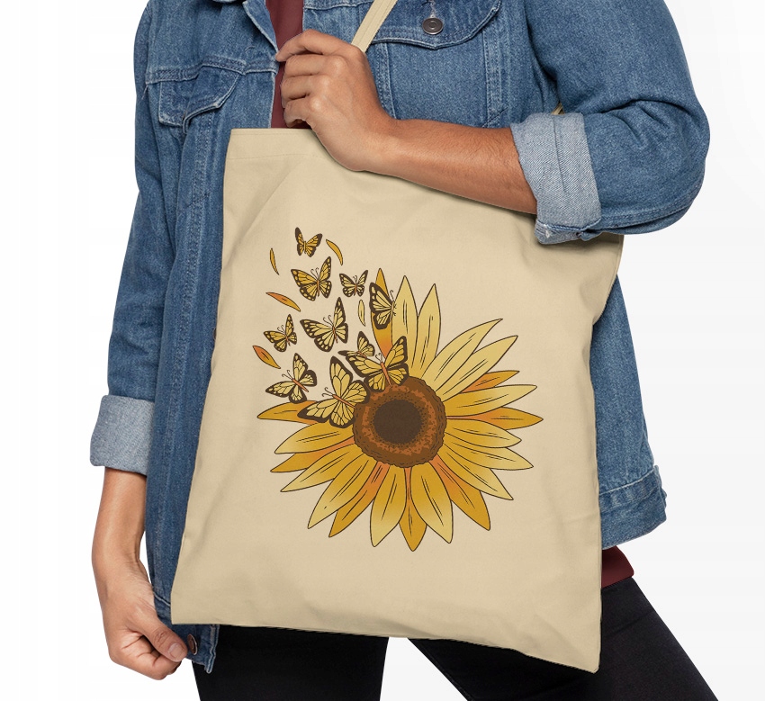 

Motyle Wiosna Lato Torba Shopper Bawełna Eko