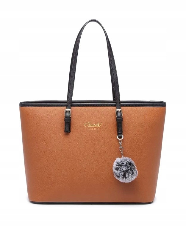 TOREBKA KUFEREK SKÓRA EKOLOGICZNA BESTOU BRĄZOWY