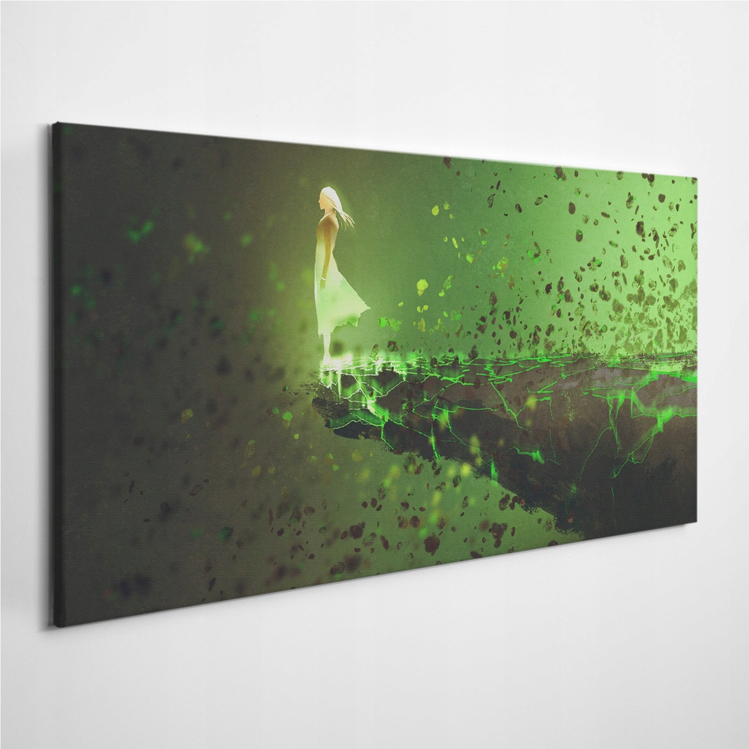 

Foto-obraz na płótnie Kobieta nad Klifem 100x50 cm