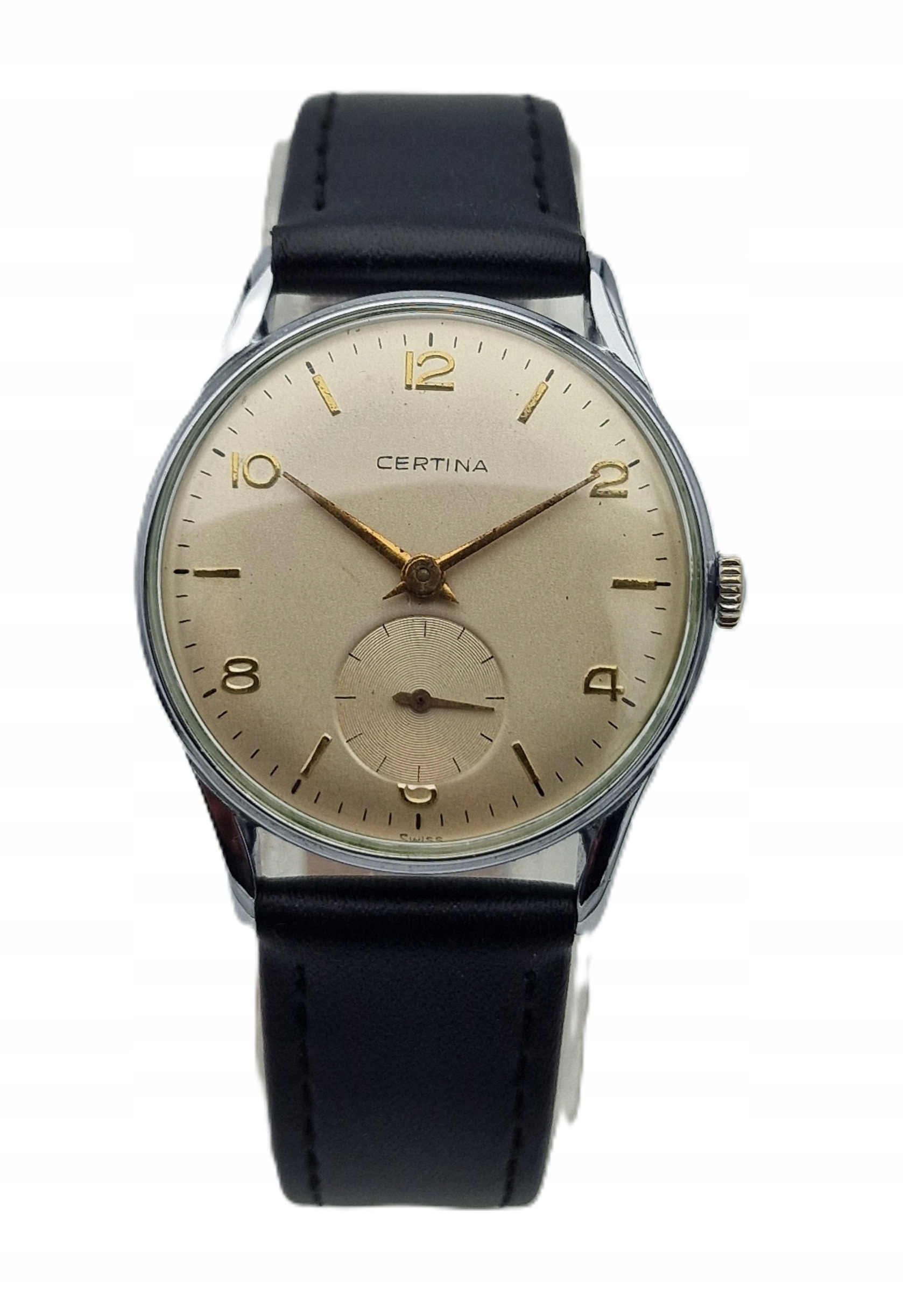 MĘSKI KLASYCZNY ZEGAREK CERTINA SUB-SECOND LATA 50-TE - IDEAŁ