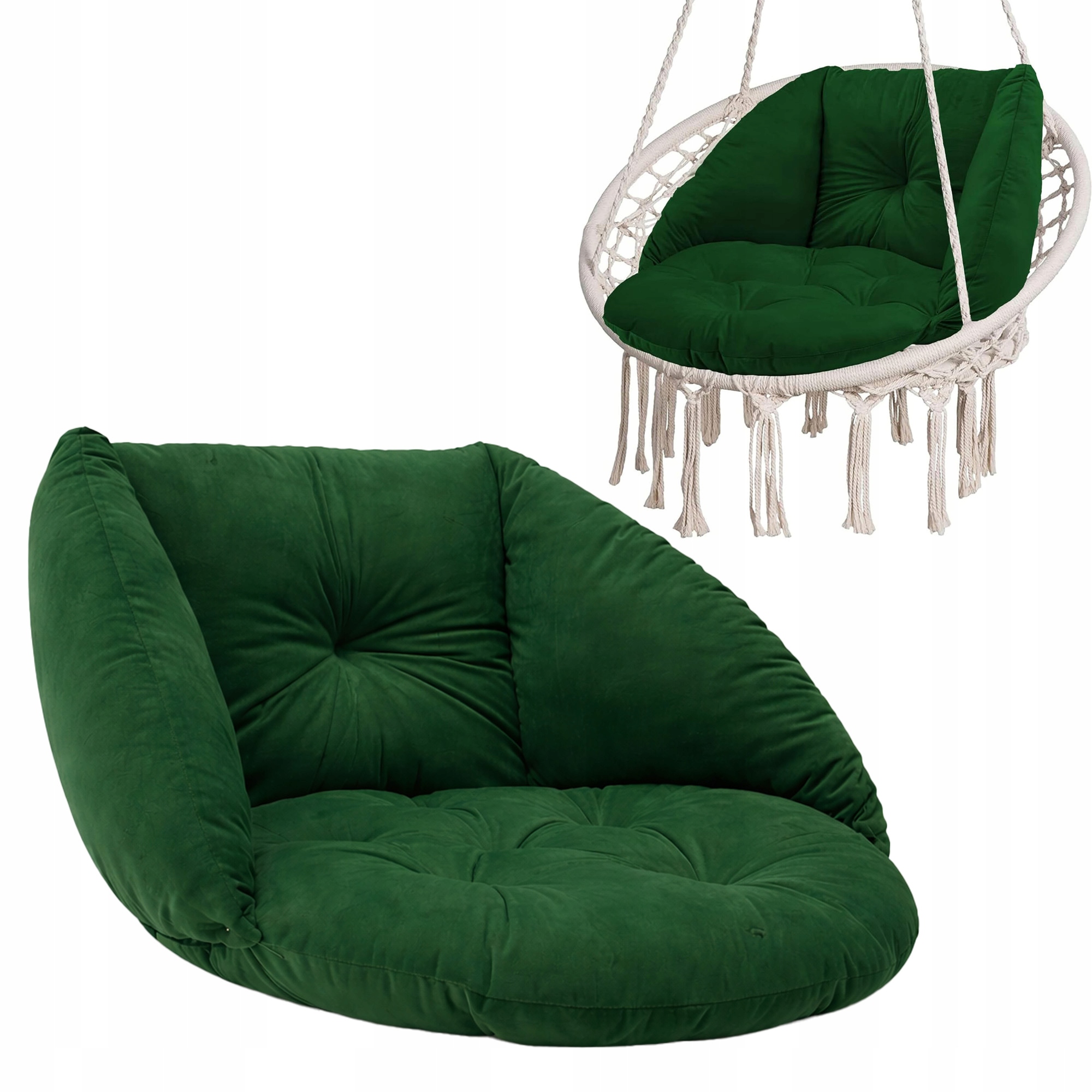 Polštář na zahradní houpačku Bocianie Hnízdo závěsné křeslo Samet Ziel