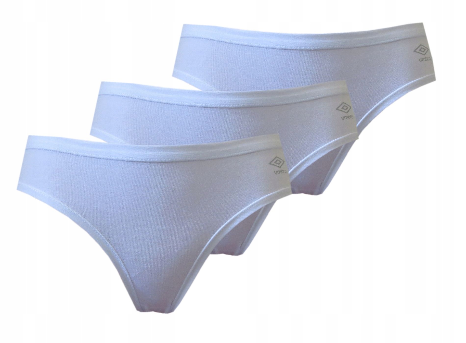 

3szt - Figi damskie Umbro slipy bawełna białe S