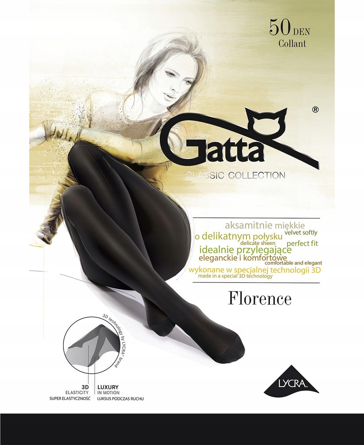 

Gatta Florence 50 Rajstopy dams wz.00/3-M/Nero