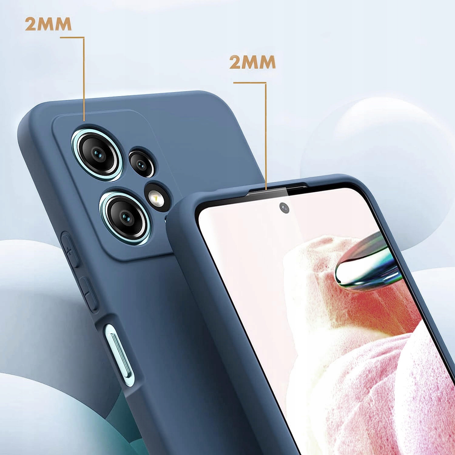 ETUI SOFT INSIDE DO XIAOMI REDMI NOTE 12 +SZKŁO Kolor szary