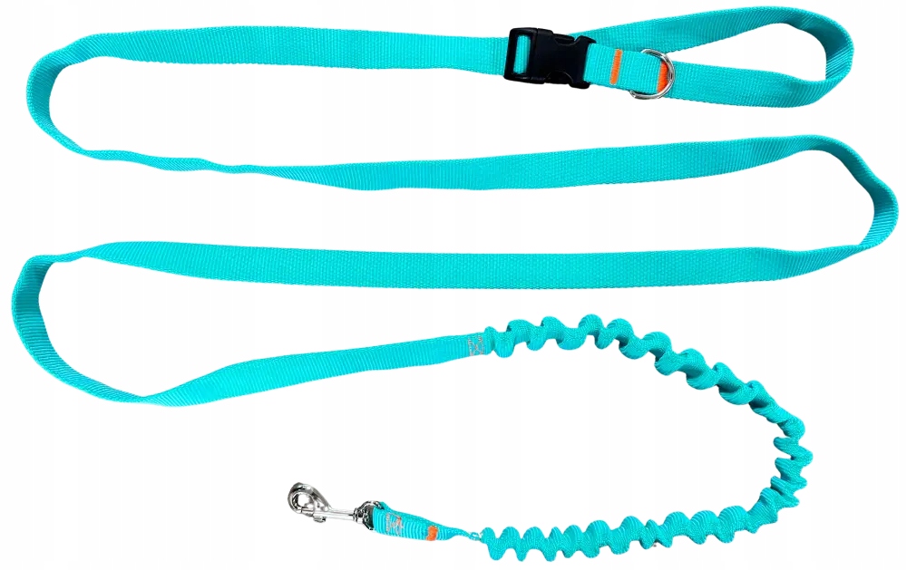 Levně Vodítko pro psa s tlumičem 480 cm Máta Nastavitelná HandsFree Vyrobeno v Polsku