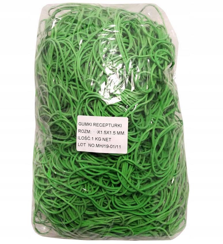 

Gumki recepturki rozmiar 30x1,5x1,5 opakowanie 1kg