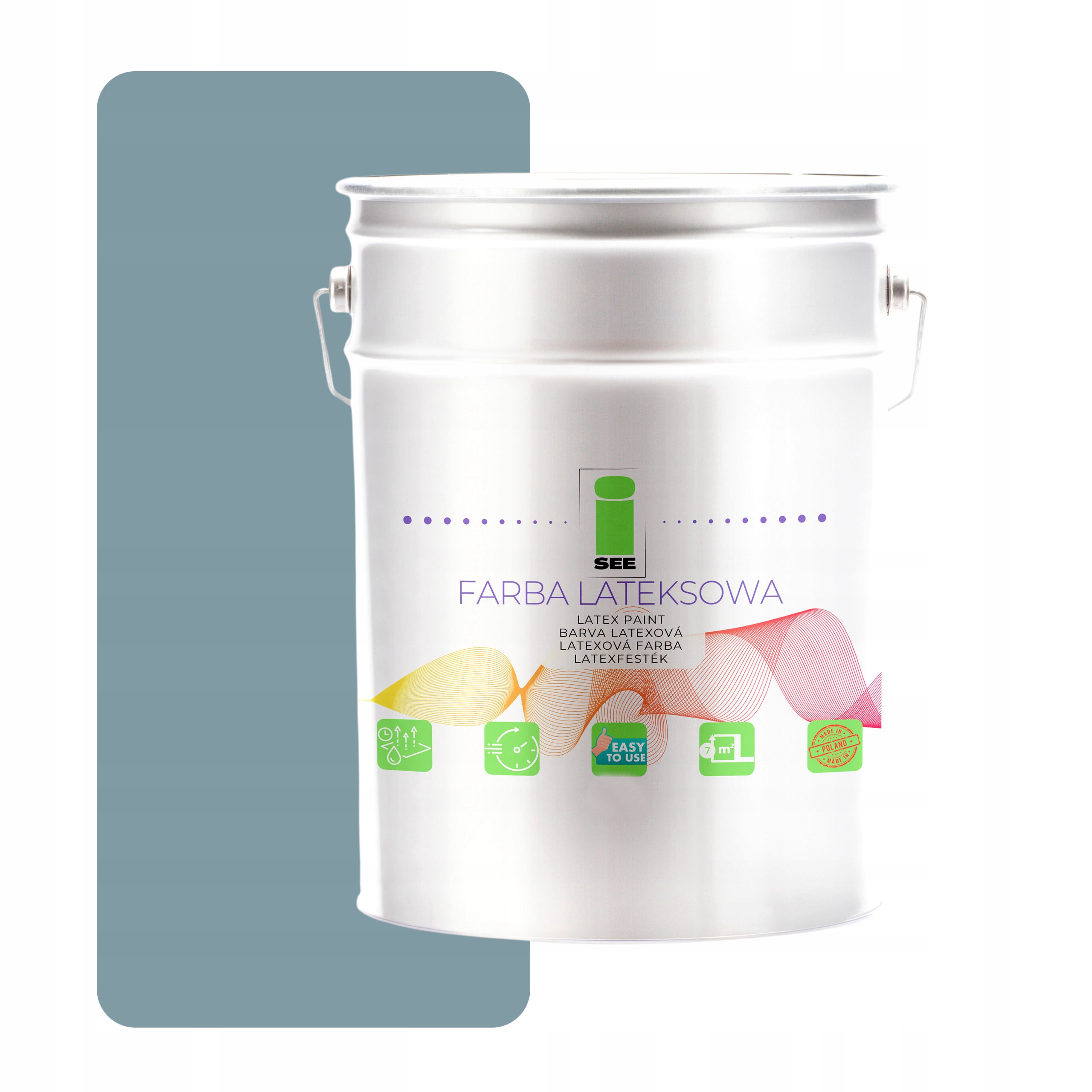 Farba Na Steny Latexová Sivá, Priedušná, 10 L, Hypoalergénna