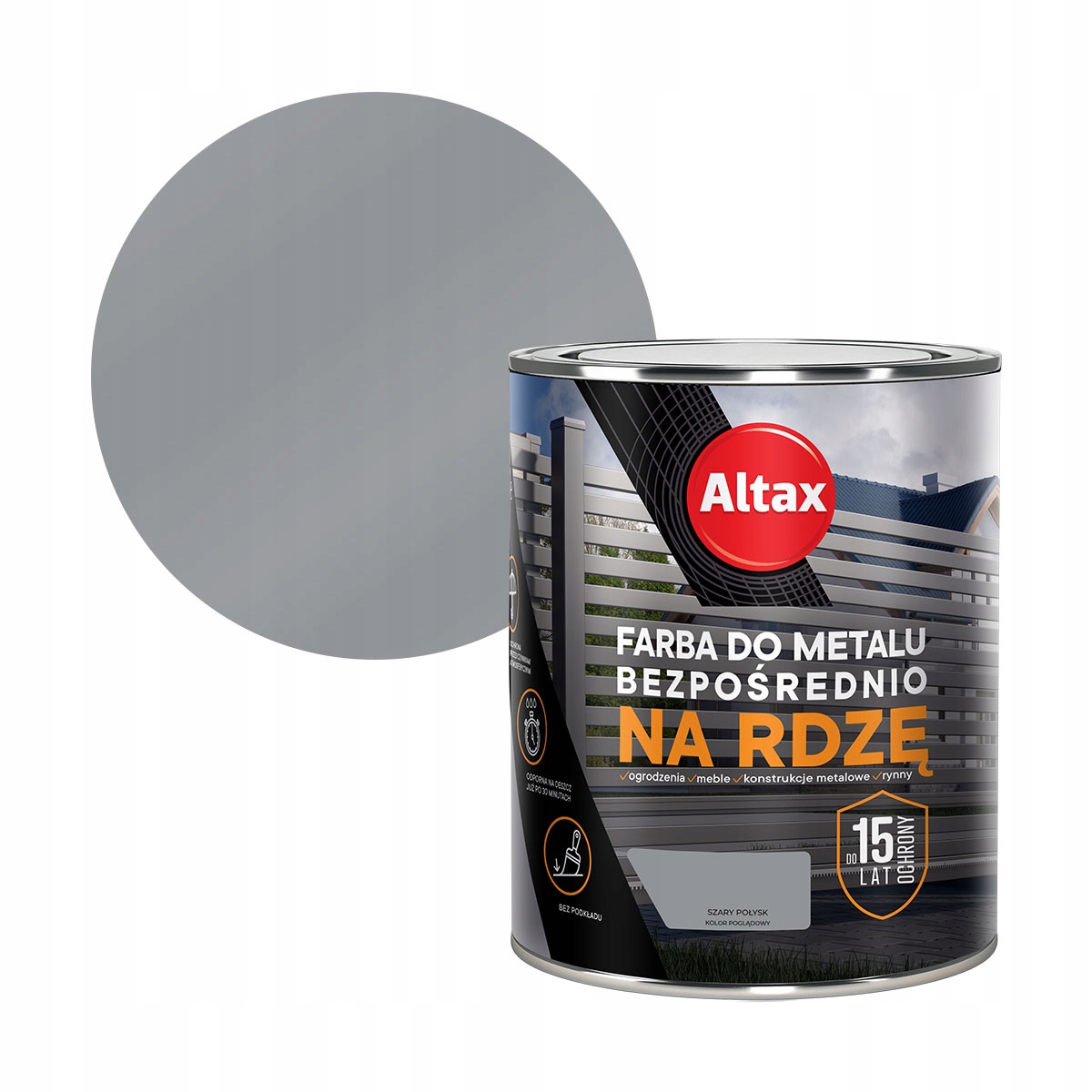 

Altax Farba Do Metalu Na Rdzę 0,75L Szary Połysk