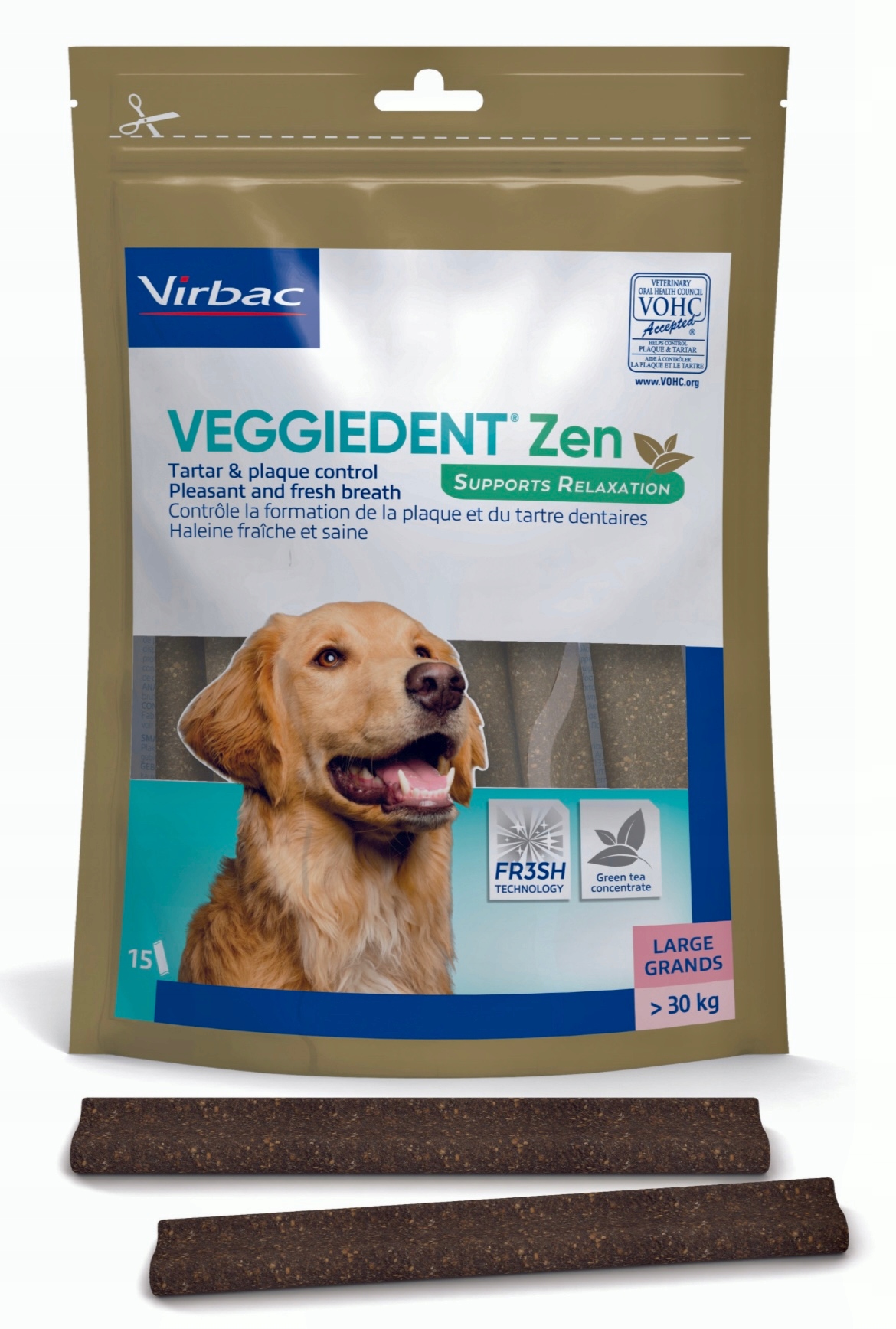 Zubní kousátko Virbac Veggiedent zelenina 15 ks