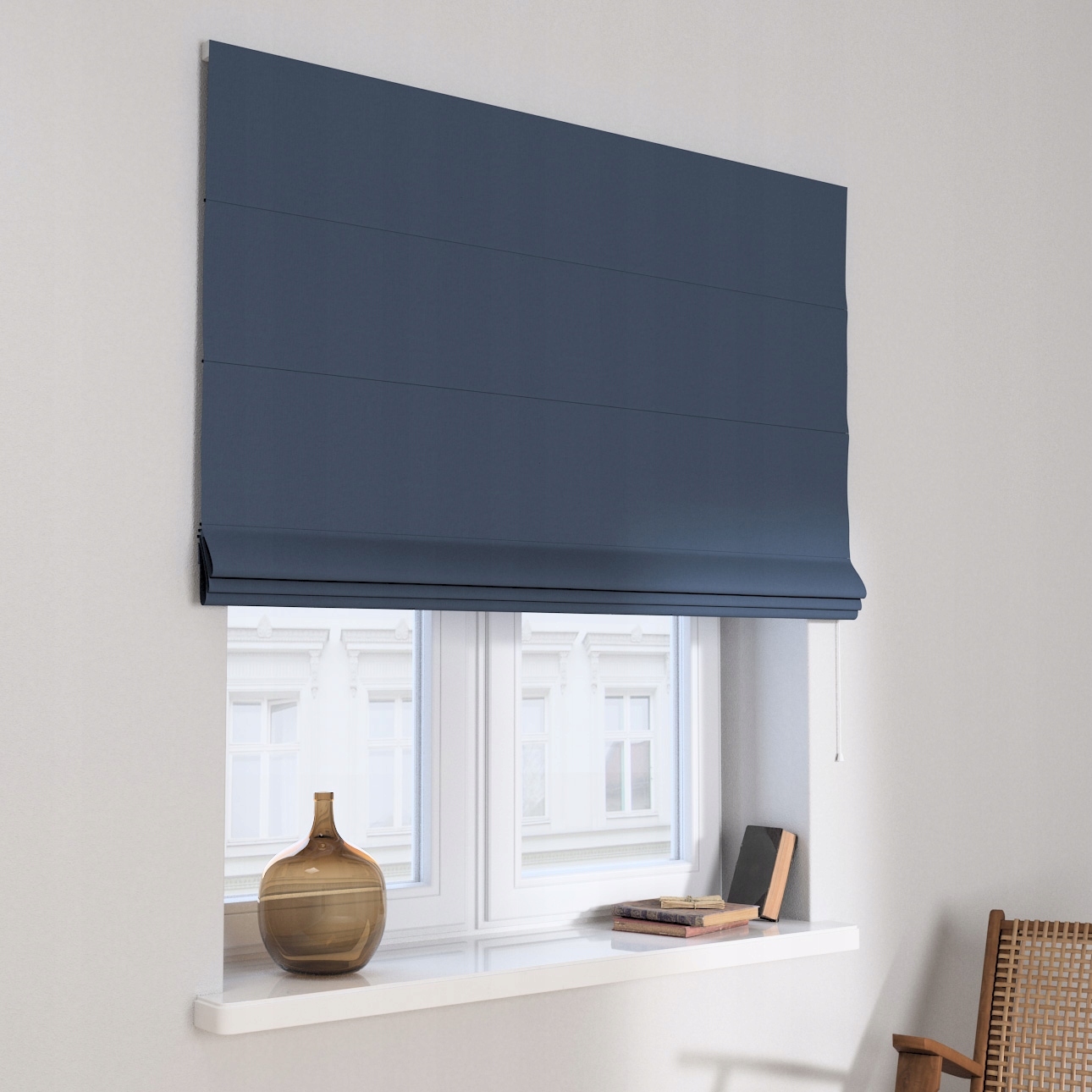 Hotová římská roleta Capri 80x160 cm modrá