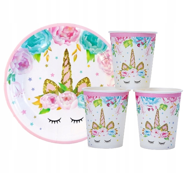 TALERZYKI KUBECZKI zestaw JEDNOROŻEC UNICORN