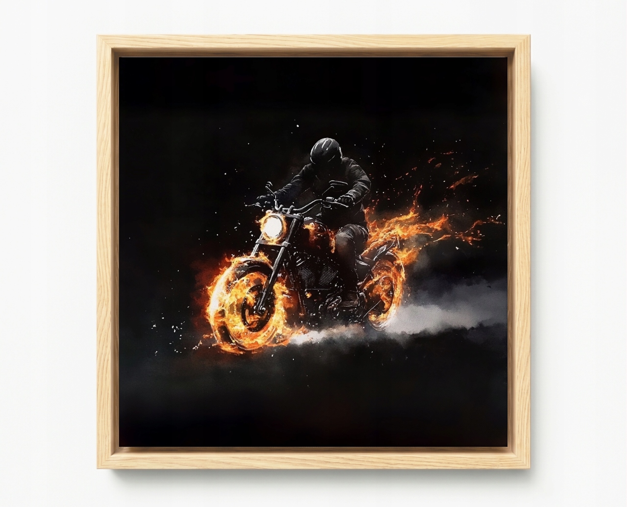 Obraz Rám American Box Motocykel Oheň Motor Biker Plamene Jazda 60x60