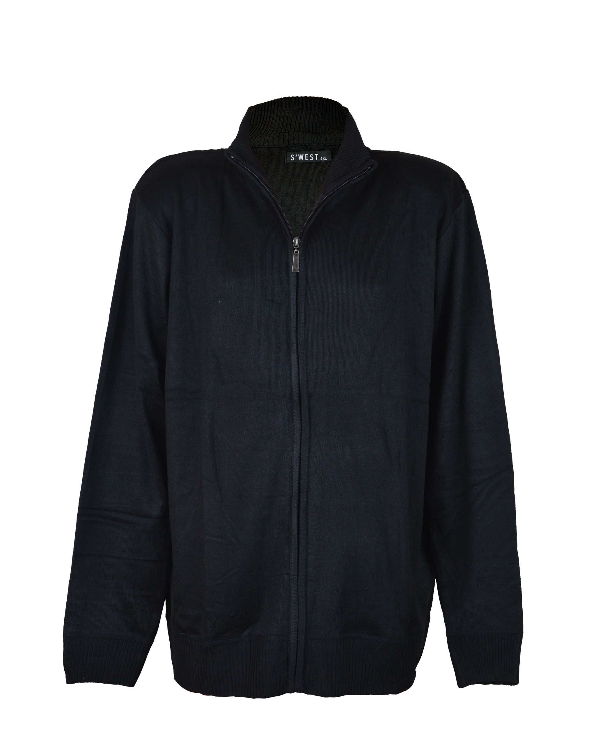 

6311 Sweter męski rozpinany wełna czarny rozm 3XL