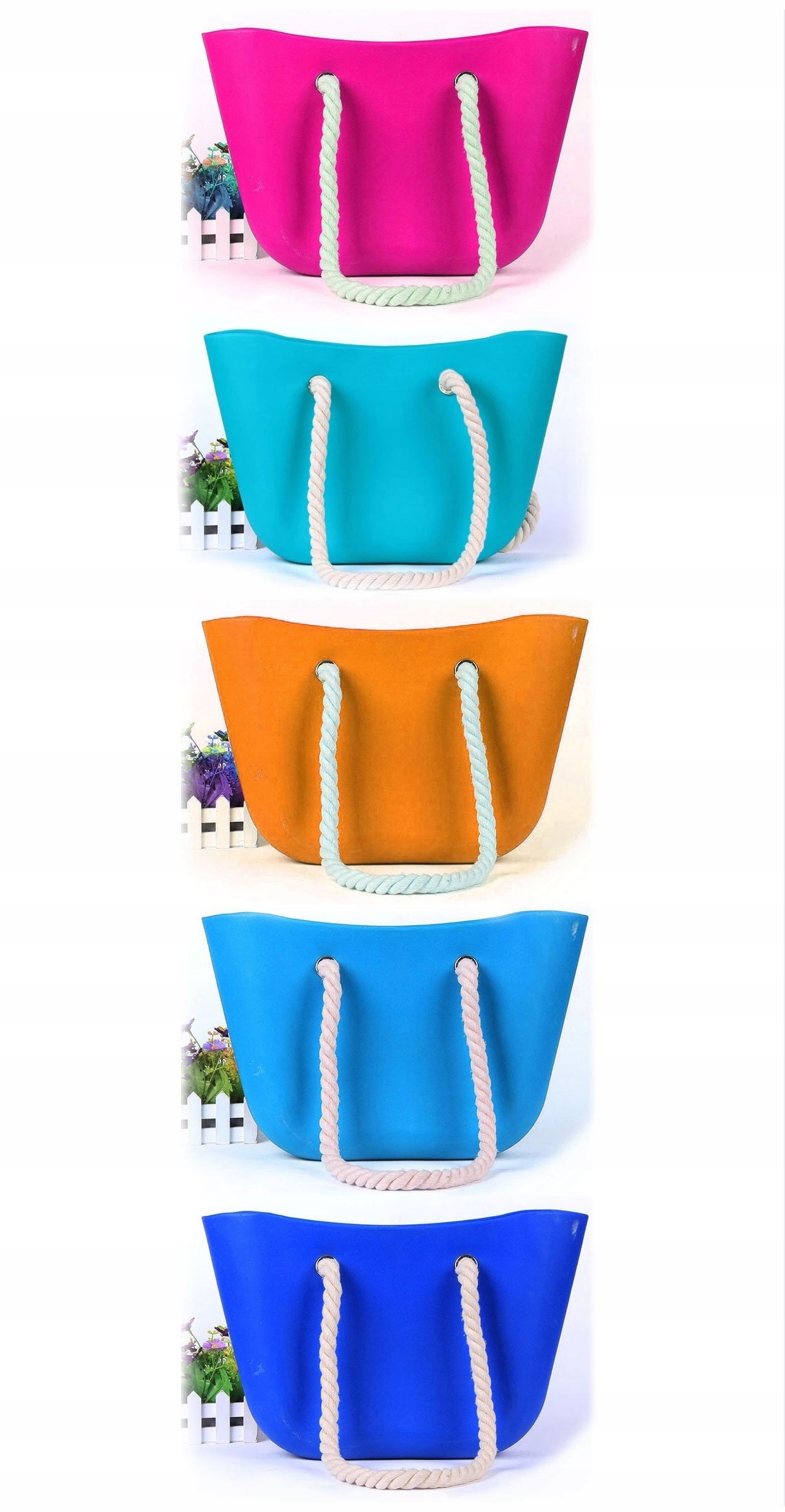 O TORBA GUMOWA TOREBKA HOBO JELLY SHOPPER BAG TGLB Szerokość produktu 48 cm