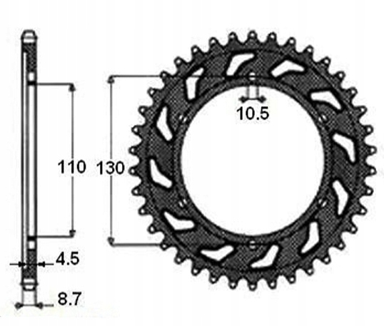 ZESTAW NAPĘD-OWY DID+SUN YAMAHA YZF-R1 2009-2014 Producent DID