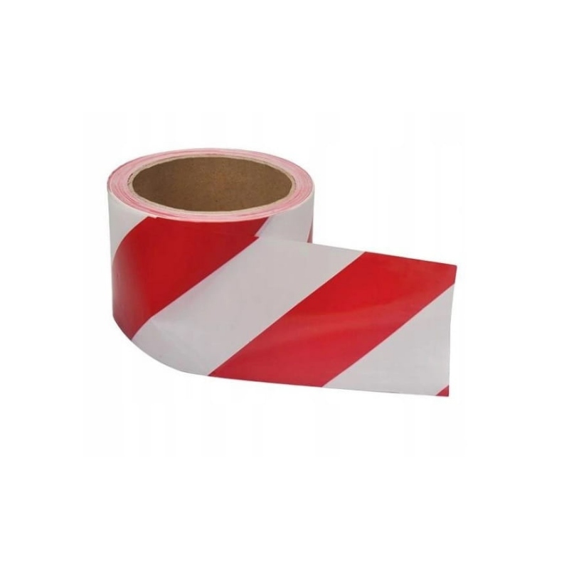 

Taśma ostrzegawcza biało-czerwona 80mm x 100m