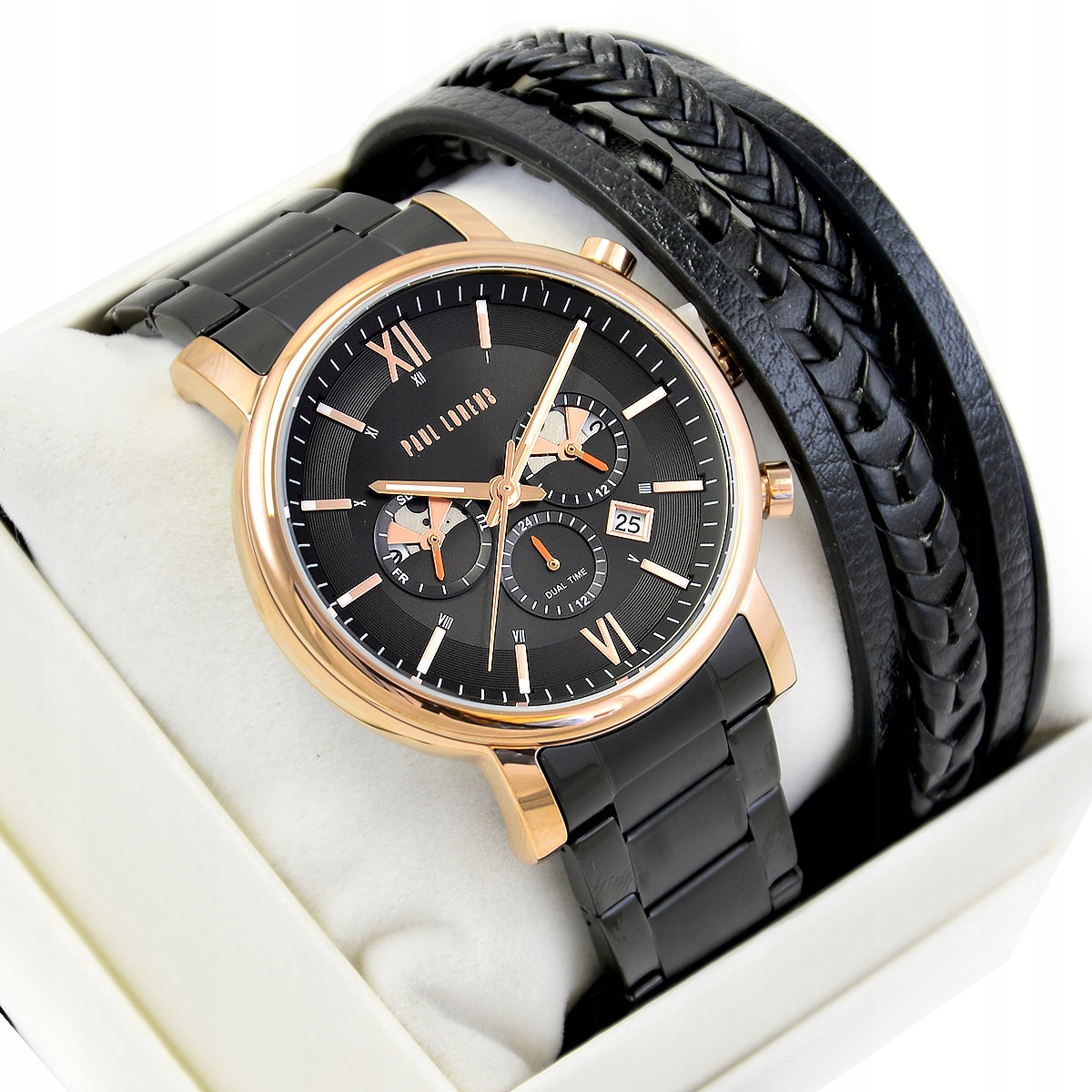 Sada pánských hodinek Paul Lorens Modero Datumovka náramek