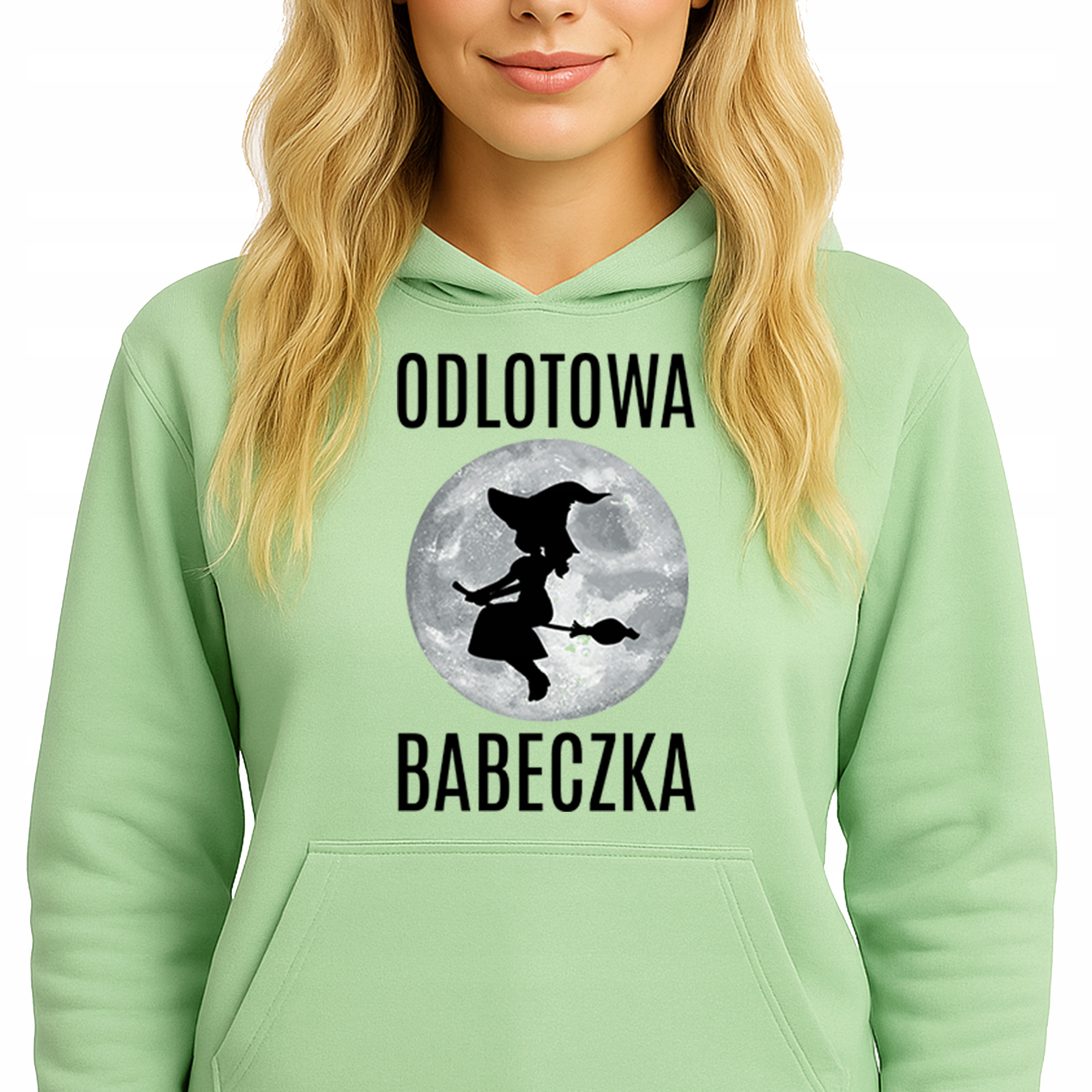 Mikina S Kapucí Zelená Bavlněná Hoodie Módní Odletová Bábovka Vel S