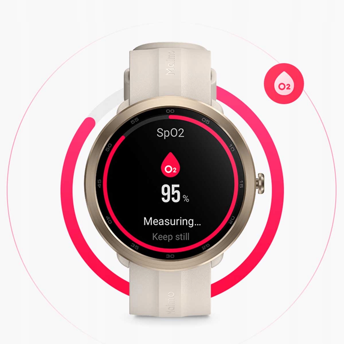 SMARTWATCH Zegarek SMART GPS TĘTNO SpO2 DAMSKI Model Watch R