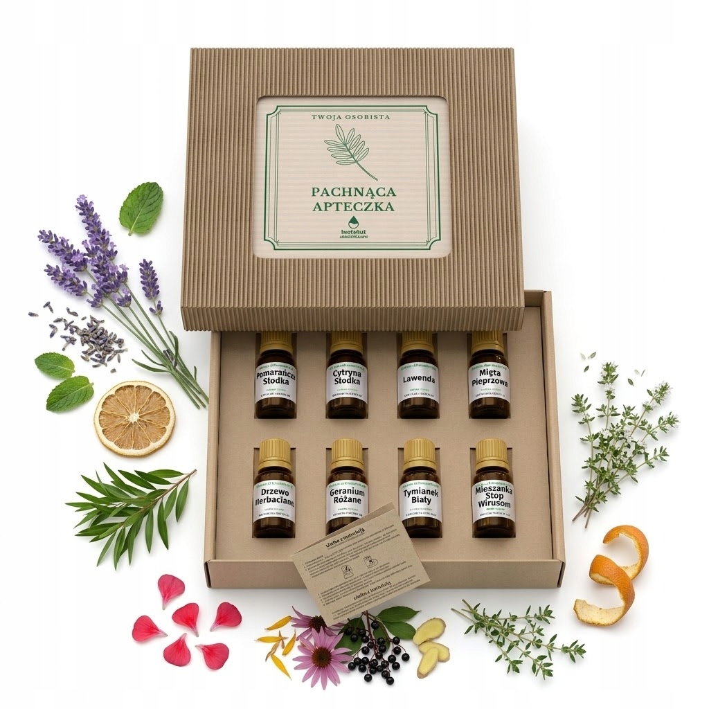 Zestaw startowy olejków eterycznych 8 sztuk Pachnąca Apteczka
