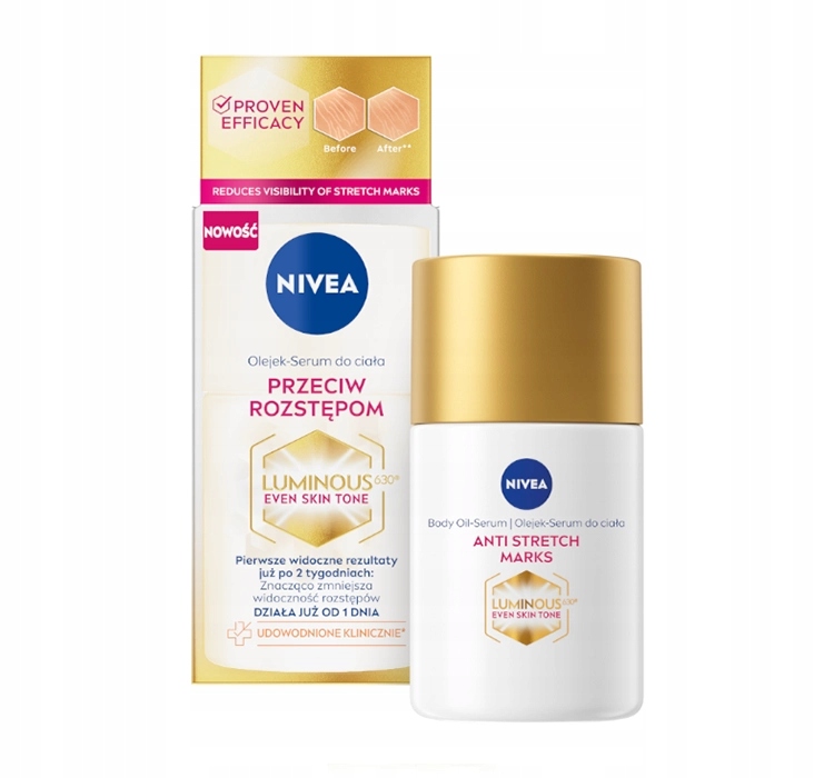 NIVEA LUMINOUS630 OLEJEK-SERUM DO CIAŁA PRZECIW ROZSTĘPOM