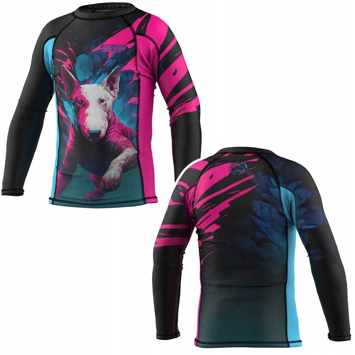 Rashguard z długim rękawem dziecięcy Extreme Hobby Bulterier r. 128 cm