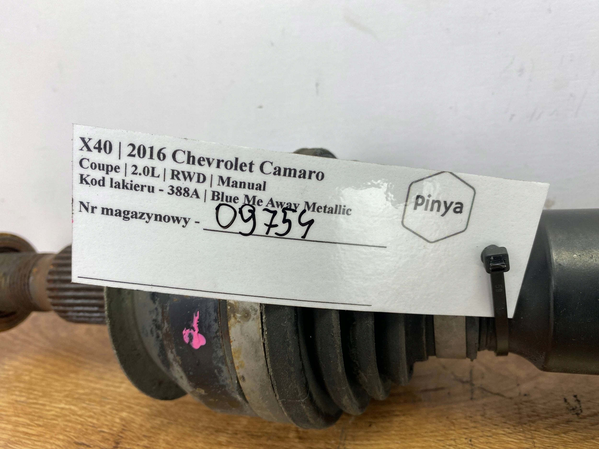 semi-axis rear Chevrolet Camaro 2016+