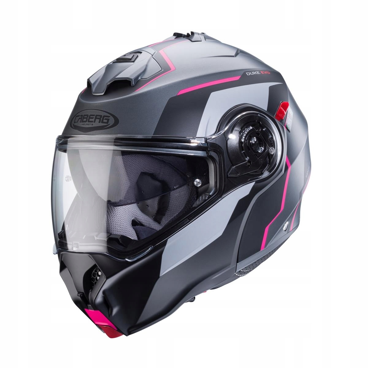 Caberg Flip-up Čeľusťová Prilba Model Duke Evo Move Farba Šedá Matná/čierna/fu