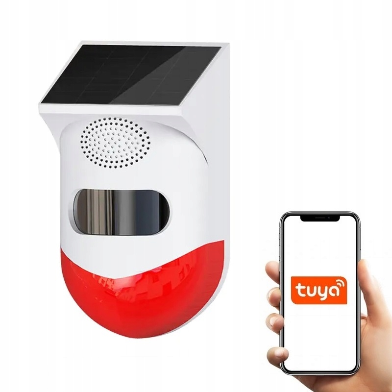 Solární Siréna Alarm 120DB Pir Senzor Tuya Smart WiFi