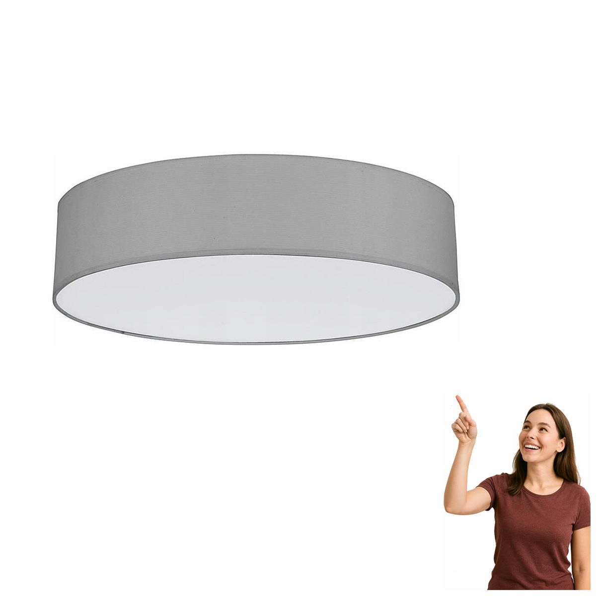 Stropná lampa Rondo Graphite 600 1584 Tk Lighting
