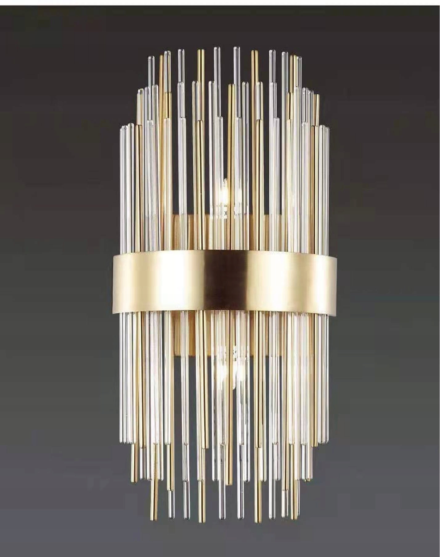 Spikes W duży kinkiet kryształowy 50cm