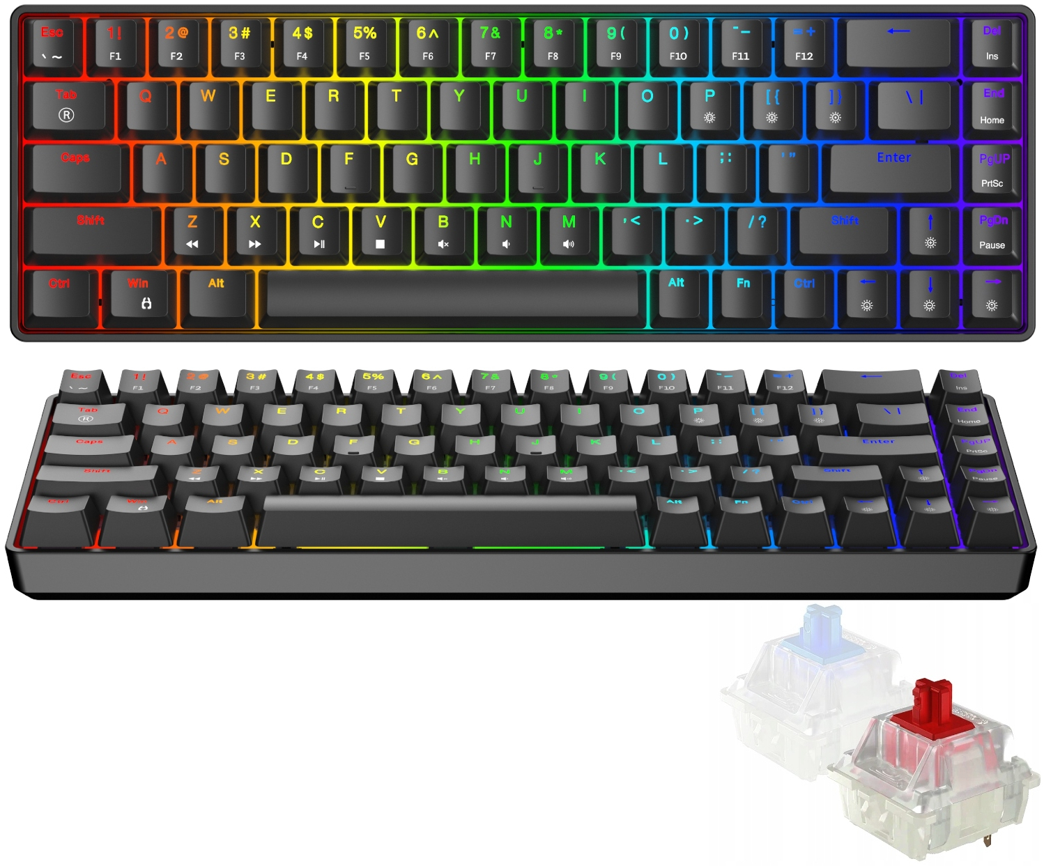 Gamingowa Klawiatura Mechaniczna Rgb Triadyn Play Electra Red-switch