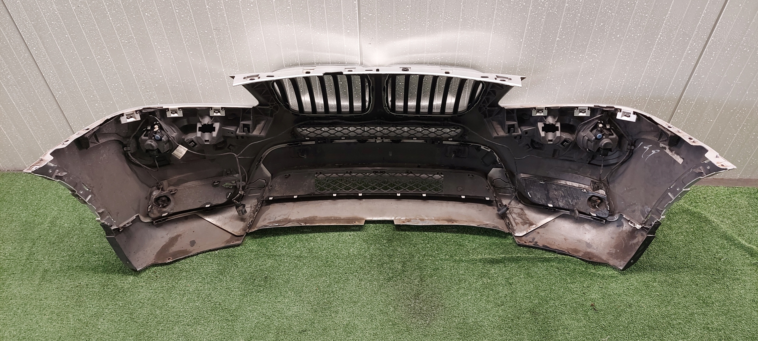 bumper front BMW X3 F25 10-14 complete LAK:354 TITANSILBER