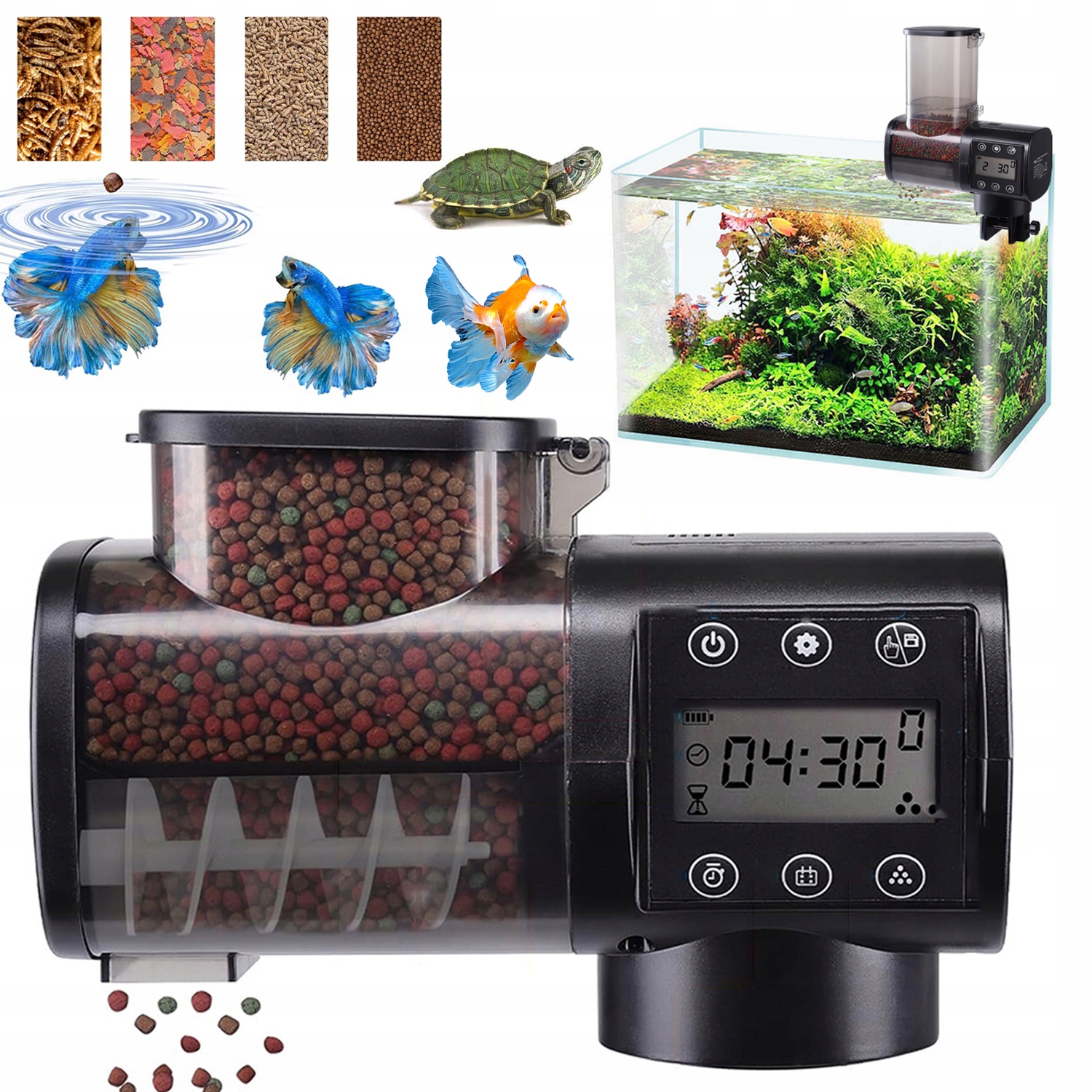 Levně Automatické Krmítko Pro Ryby S Přesným Dávkováním Krmiva