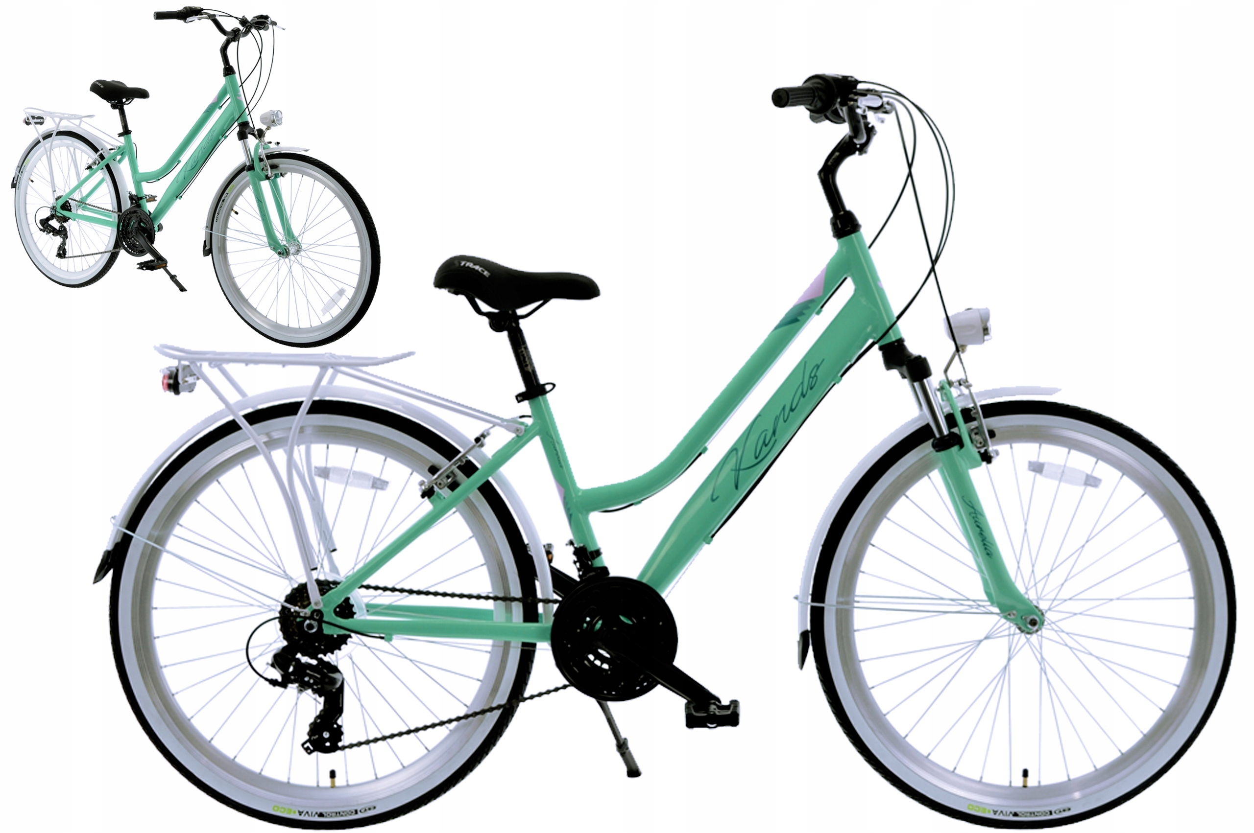 Rower Miejski 26" Kands Aurelia rama 15" miętowy R25