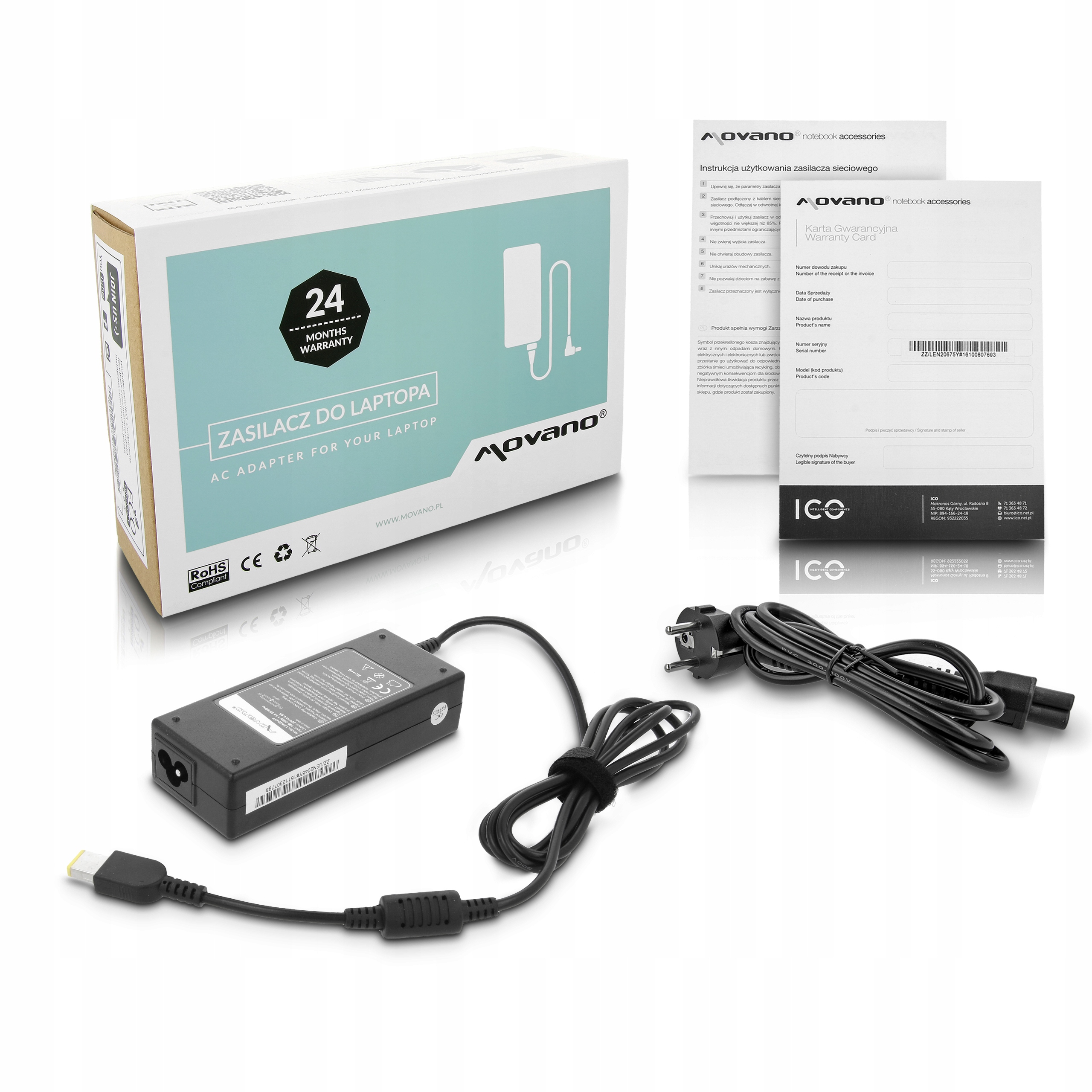 

Ładowarka do Lenovo 20v 4.5a 90W 11.0x4.5 pin Yoga